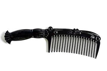 Image showing Black comb isolated on white