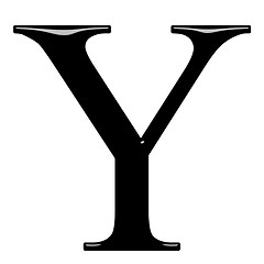 Image showing 3D Greek Letter Ypsilon