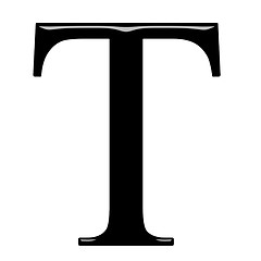 Image showing 3D Greek Letter Tau