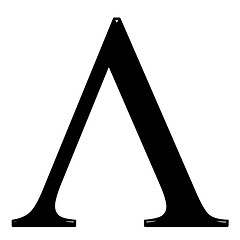 Image showing 3D Greek Letter Lambda