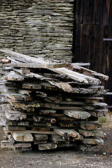 Image showing Pile of wood