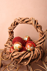 Image showing Christmas Basket with Balls