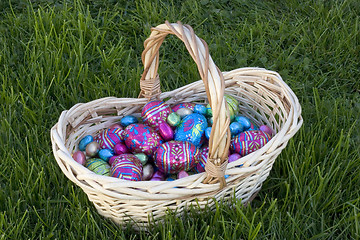 Image showing Easter Eggs Basket