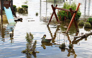 Image showing Flood on playground