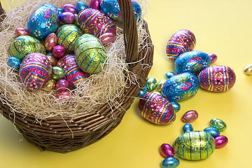 Image showing Easter Eggs Basket