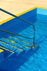 Image showing Steps into a swimming pool - detail