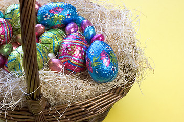 Image showing Easter Eggs Basket