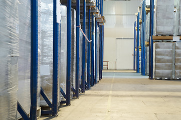 Image showing warehouse with rack arrangement