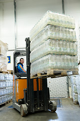 Image showing warehousing truck at work
