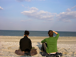 Image showing           Young Couple On The Beach