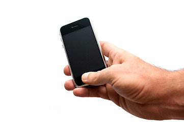 Image showing man holding phone