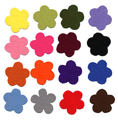 Image showing Flower color felt samples