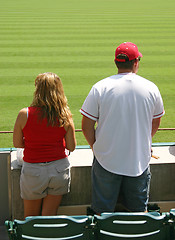 Image showing Couple Watching Game