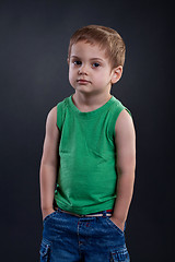 Image showing  preschoold boy posing