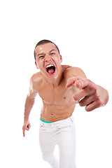 Image showing Scream of muscular man