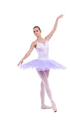 Image showing ballerina is dancing gracefully