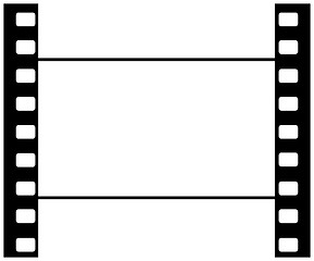 Image showing Wide screen cine film blank frame