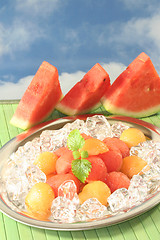 Image showing Melon on ice