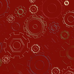 Image showing Wallpaper with gears