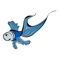 Image showing Cute blue fish
