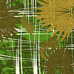 Image showing Grunge leaves background