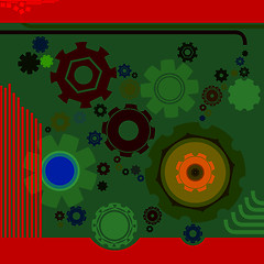 Image showing Background with gears