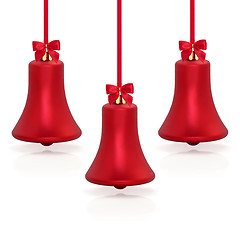 Image showing Christmas Bell Baubles