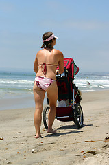 Image showing Beach Mom