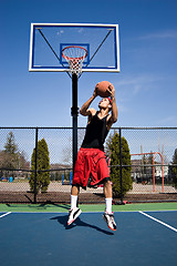 Image showing Basketball Reverse Dunk