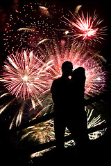 Image showing Fireworks Couple