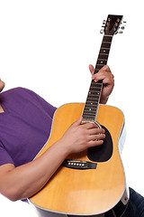 Image showing Electric Acoustic Guitarist