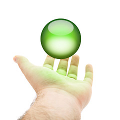 Image showing Green Orb Hand