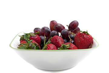 Image showing Bowl of Red Berries