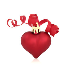 Image showing Christmas Heart Bauble