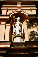 Image showing statue of saint 