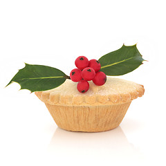 Image showing Mince Pie with Holly