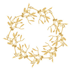 Image showing Golden Mistletoe Garland