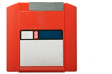 Image showing Red Zip Disk isolated on white background