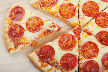 Image showing Sliced pizza