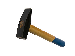 Image showing Hammer with wood handle on white background