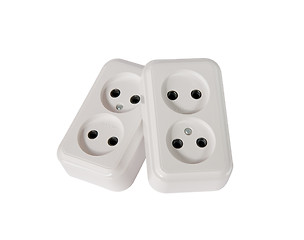 Image showing Electric power outlet with clipping path