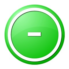 Image showing Green  Button Minus