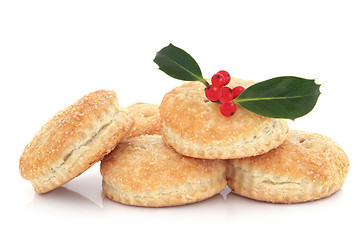 Image showing Mince Pies and Holly