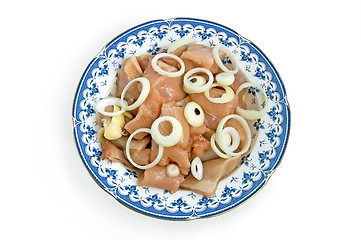 Image showing Chicken with onions