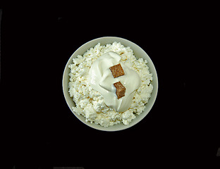 Image showing curd with sugar and cream