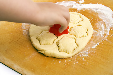 Image showing Cut biscuits