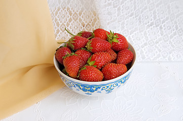 Image showing Dishes with strawberries