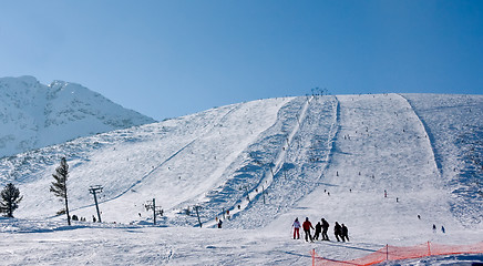 Image showing Ski slope at winter resort Bansko, Bulgaria 