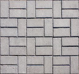 Image showing Tiled mosaic concrete pavement 