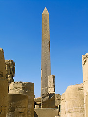 Image showing Ancient Obelisk at Karnak Temple, Luxor